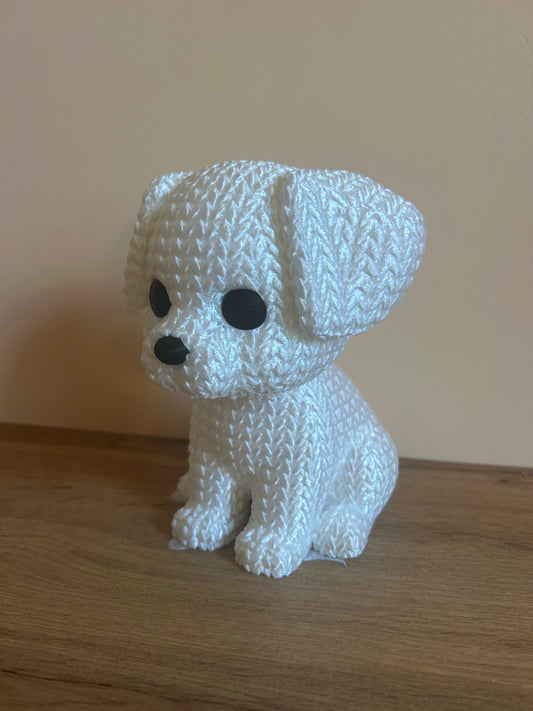 Cagnolino decorativo stampato in 3D – oggetto d’arredo artigianale italiano